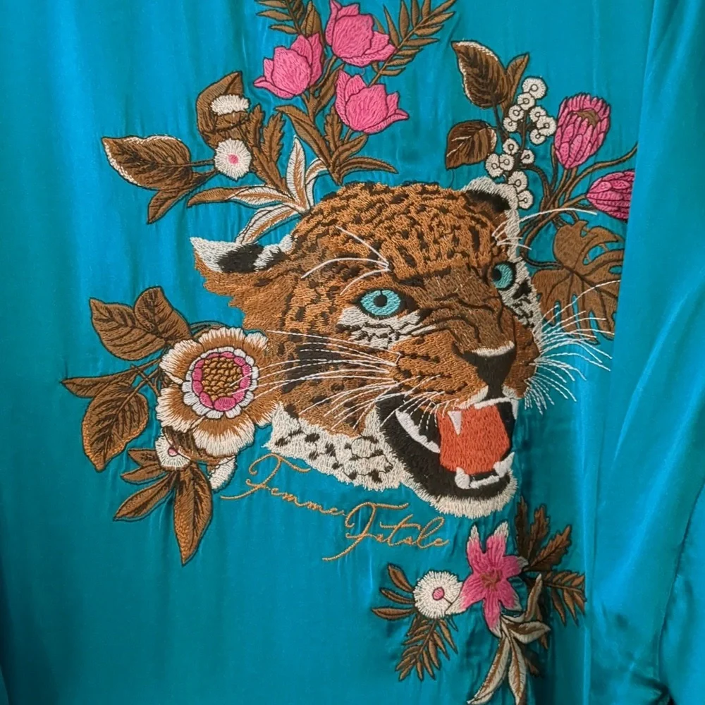 Spell Emerald Tiger Kimono NWT M/L